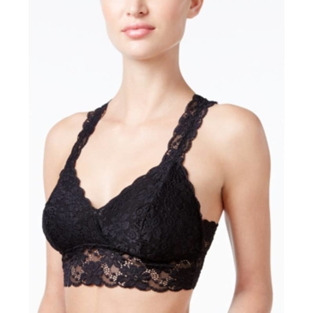 Jenni Jennifer Moore Lace Racerback Bralette black Small